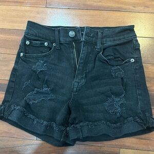 Aeropostale Black Denim Mom Style Shorts